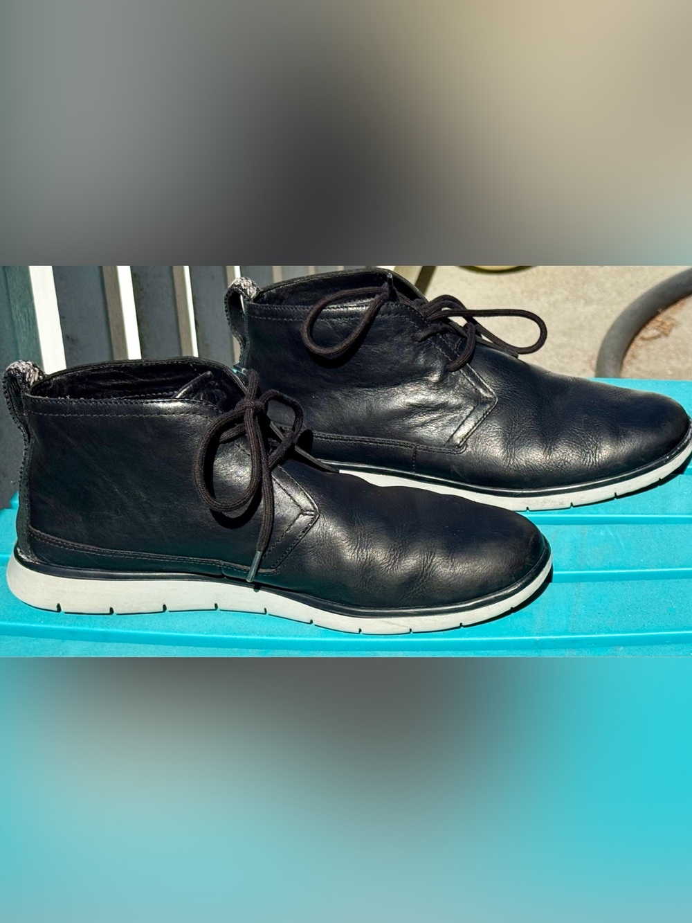 UGG Freamon Waterproof Chukka Boots Black Leather Men’s 10.5